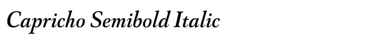 Capricho Semibold Italic image